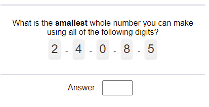Compare Numbers (Make largest or smallest 5 digit number) 