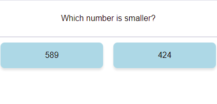 Compare Numbers (find smaller 3 digit number ) 