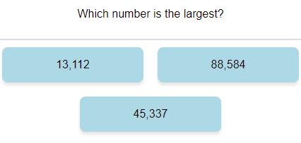 Compare Numbers (find the largest 5 digit number) 