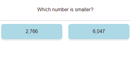 Compare Numbers (find the smaller 4 digit number) 