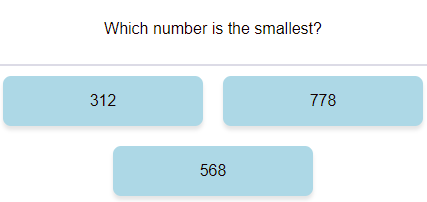 Compare Numbers (find the smallest 3 digit number) 