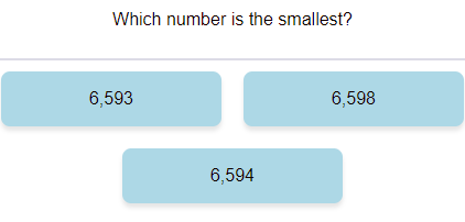 Compare Numbers (find the smallest 4 digit number) 